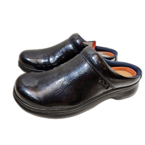 Clarks Pro Clog Women's Size 11 Navy Patent - Picture 2 of 9